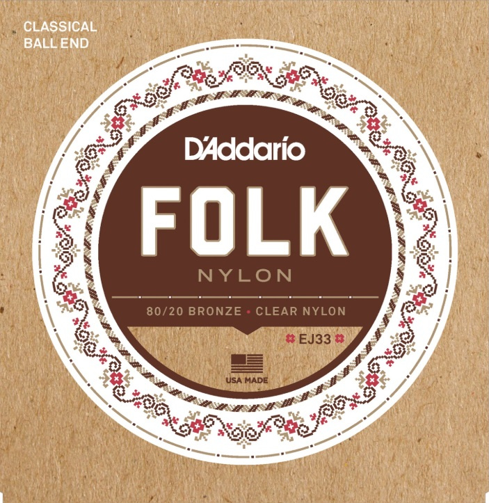 DAddario EJ33 Folk Nylon Bronze Clear