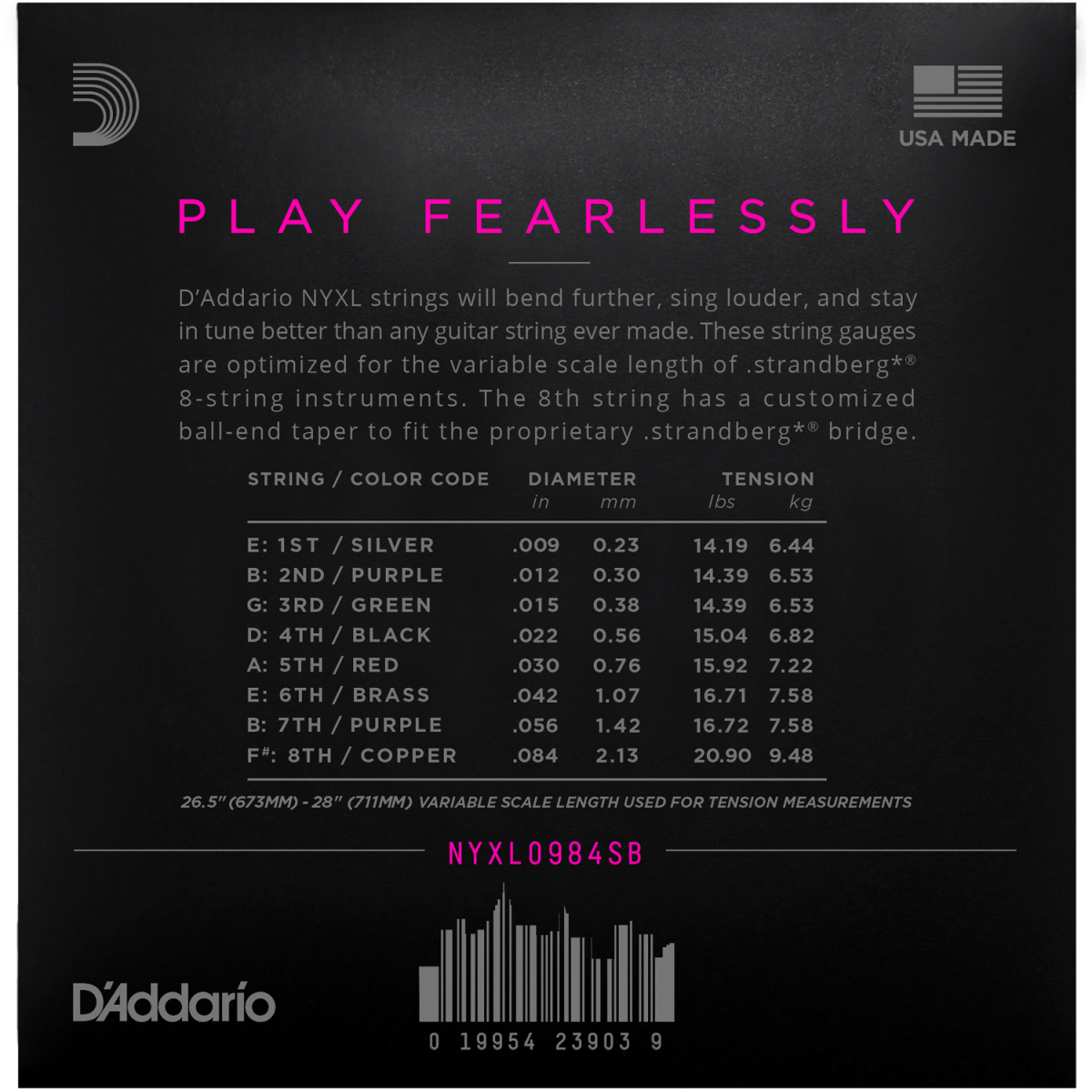 DAddario NYXL 09-84 Strandberg
