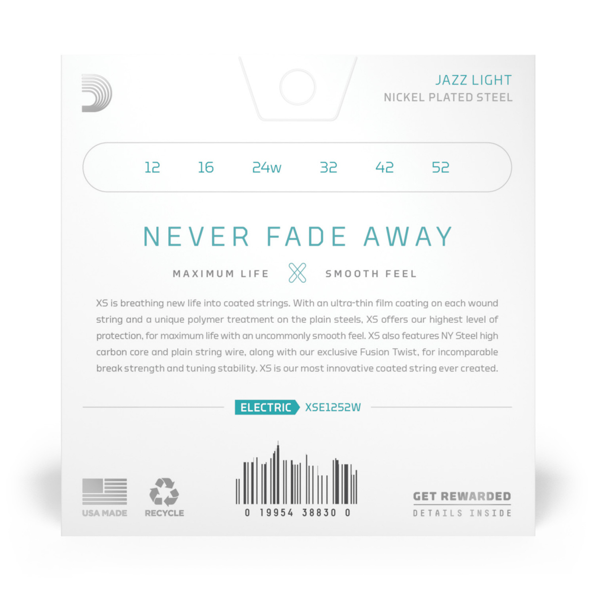 DAddario XSE1252W 12-52 Electric