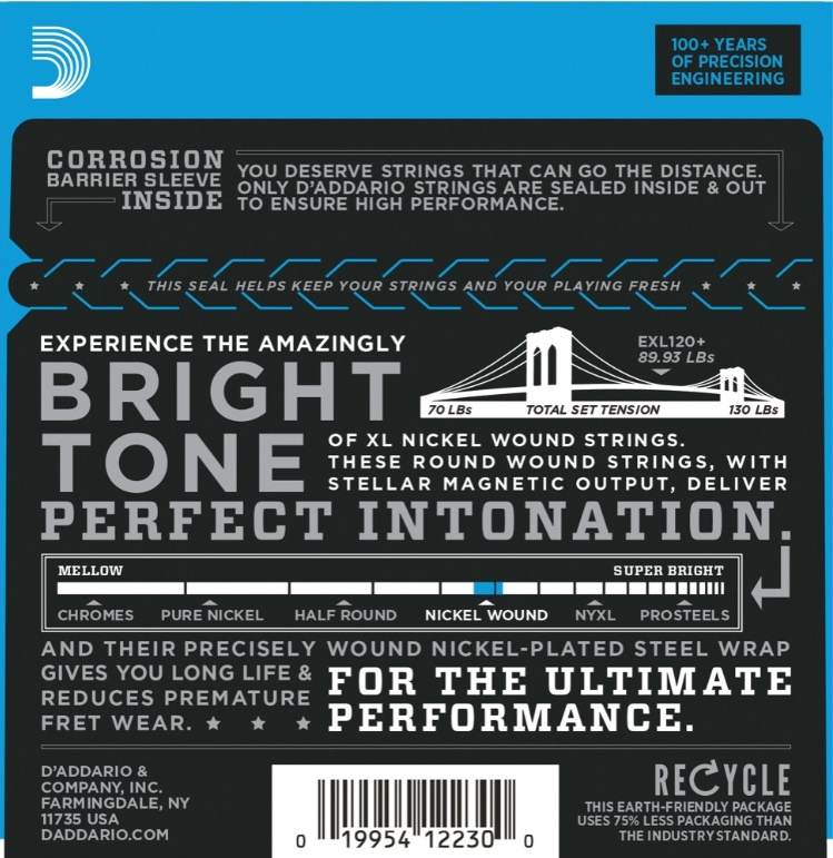 DAddario EXL120+ 9.5-44