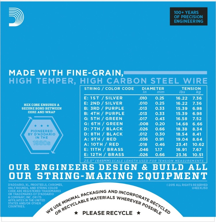 DAddario EXL150 10-46 [12-str�ngad]