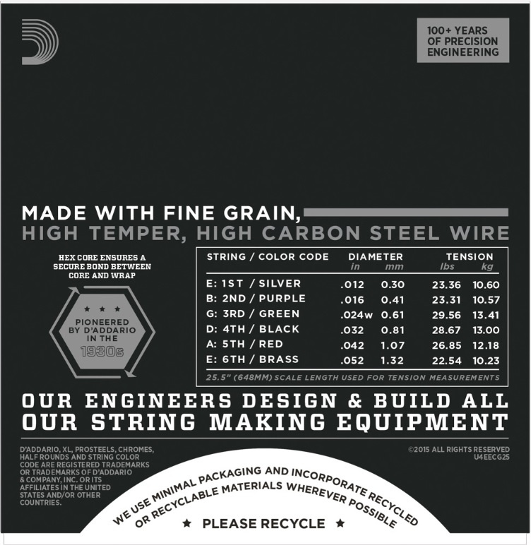 DAddario ECG25 Chromes 12-52