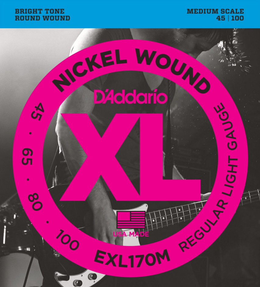 DAddario EXL170M Bass 45-100 [Medium Scale]