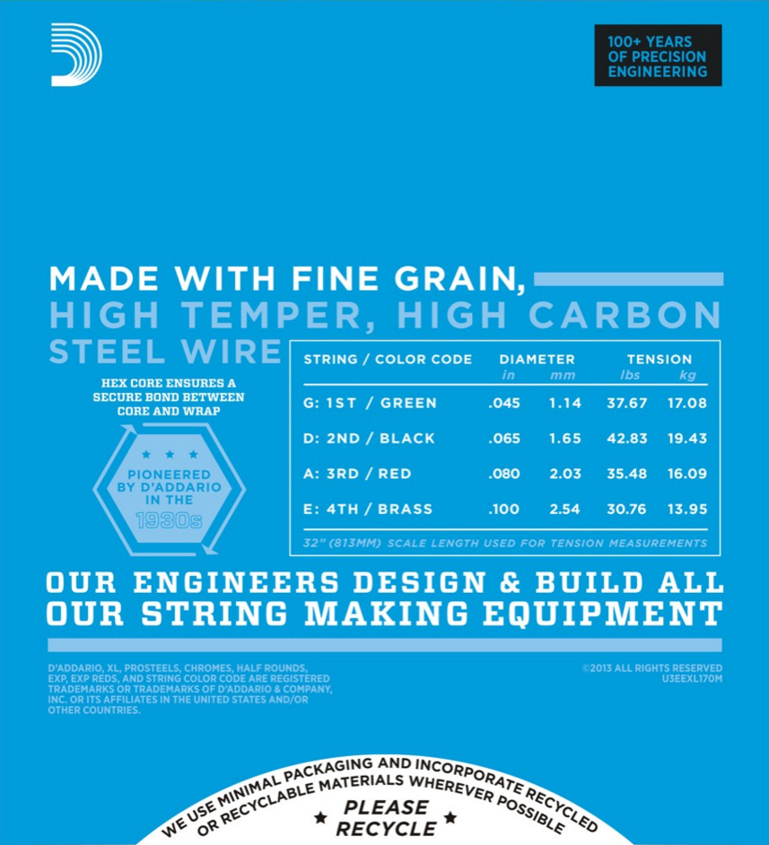 DAddario EXL170M Bass 45-100 [Medium Scale]