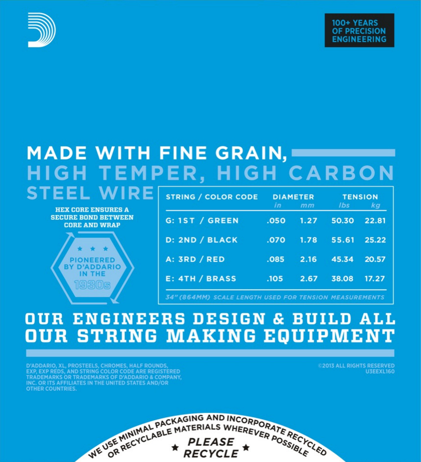 DAddario EXL160 Bass 50-105