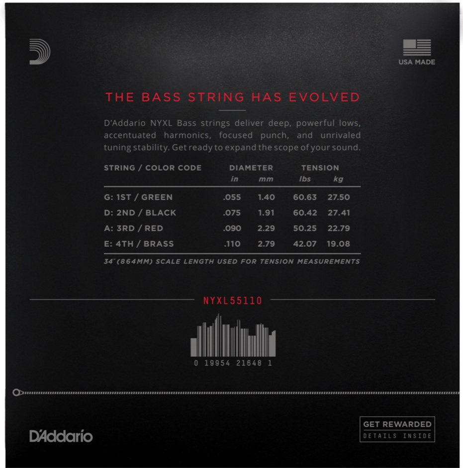 DAddario NYXL Bass 55-110