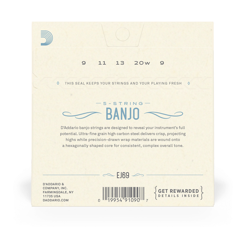 DAddario EJ69 Light Banjo 9-20 [5str]