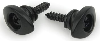 DAddario PWEEP102 Elliptic Metal End Pin - Black [2-pack]