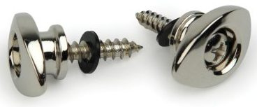 DAddario PWEEP202 Elliptic Metal End Pin - Chrome [2-pack]