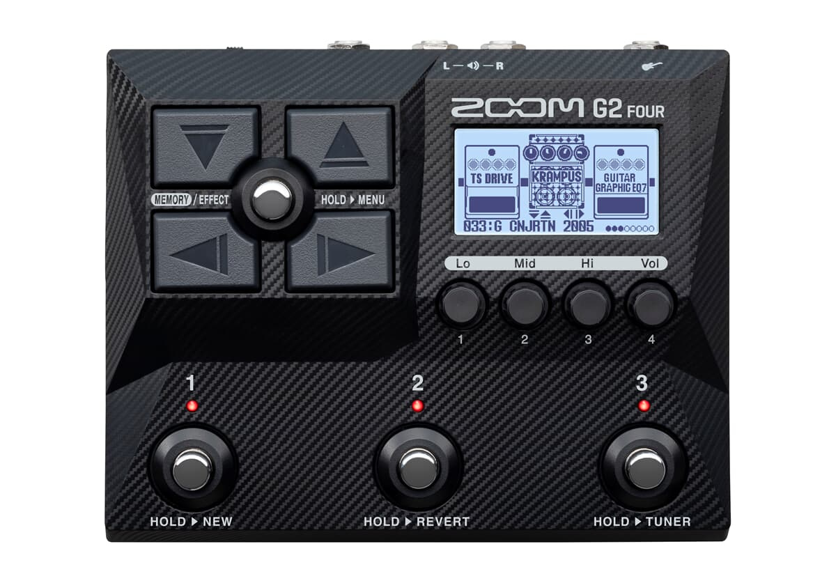 Zoom G2 Four gitarreffekt med LCD-display och fotomkopplare