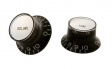 Gibson Gear Top Hat Knobs - Black w. Silver [4-pack]