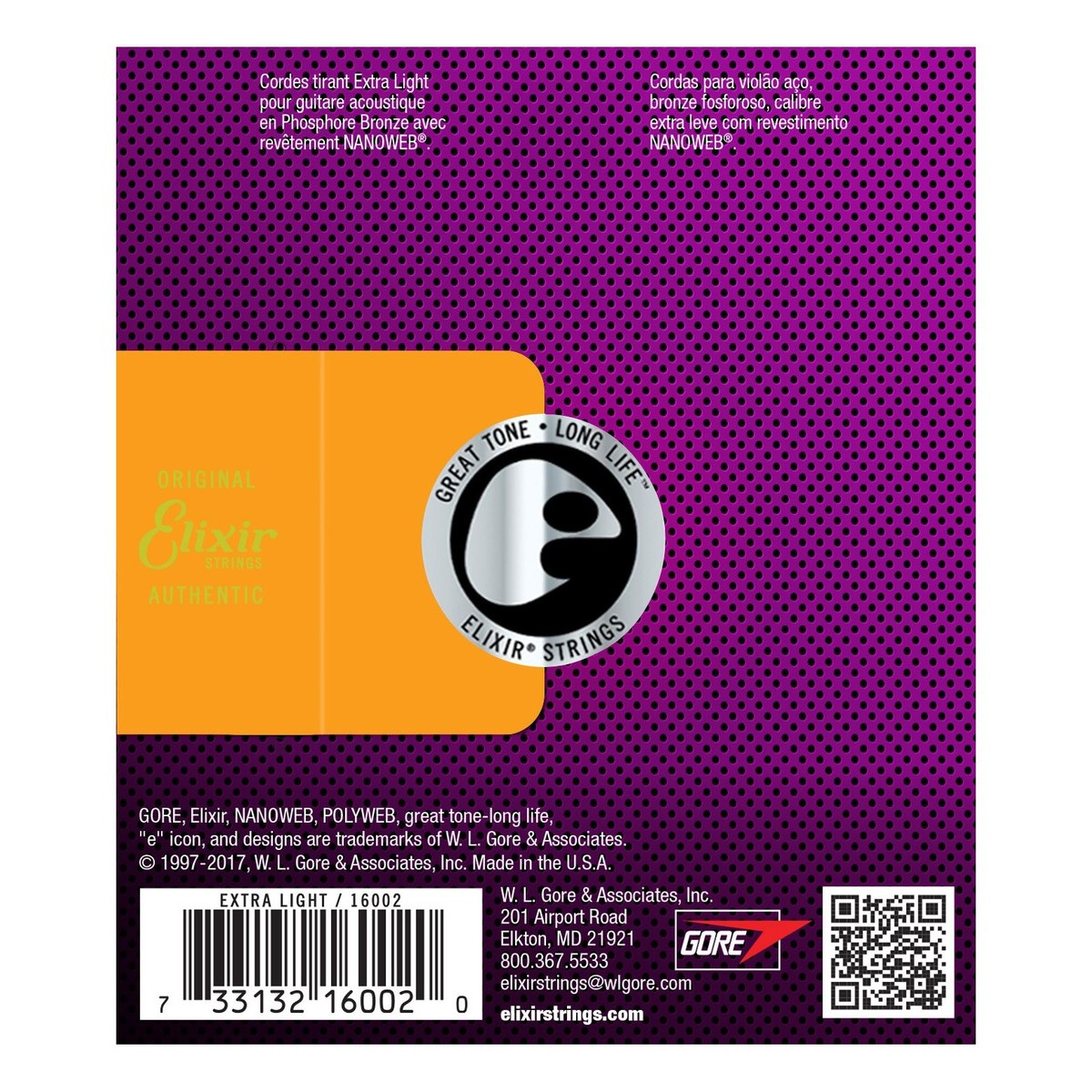 Elixir PBXL Nanoweb Phosphor Bronze 10-47