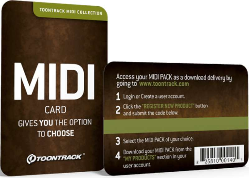 Toontrack Drums MIDI-pack - Download