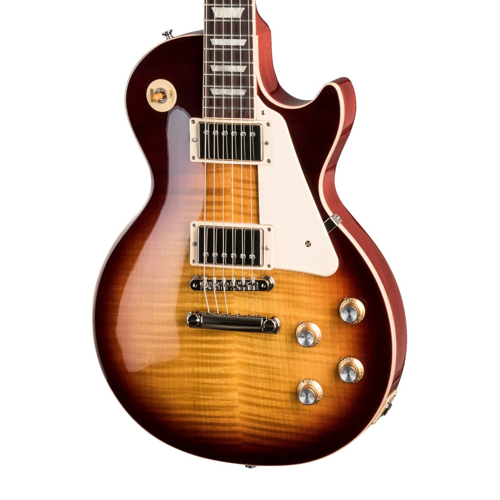 N�rbild p� kroppen och Bourbon Burst-finishen p� Gibson Les Paul Standard ''60s
