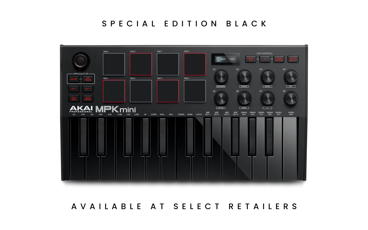 Akai MPK Mini MK3 i svart finish