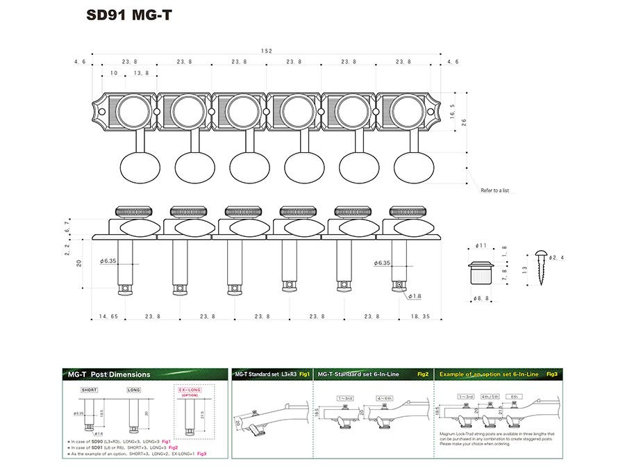Gotoh SD91 Magnum Lock l�sbara st�mskruvar