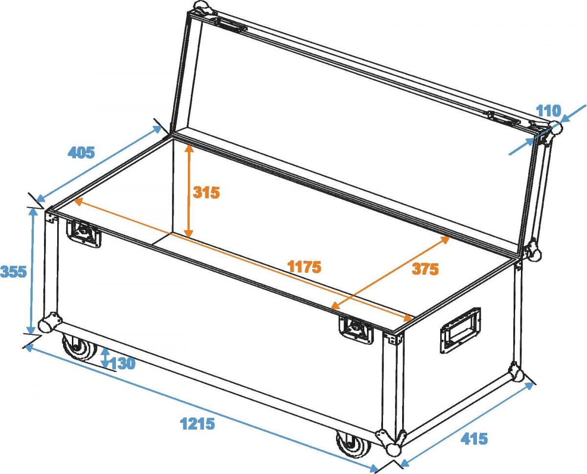 Roadinger Universal Transport Case 120x40cm - begagnat