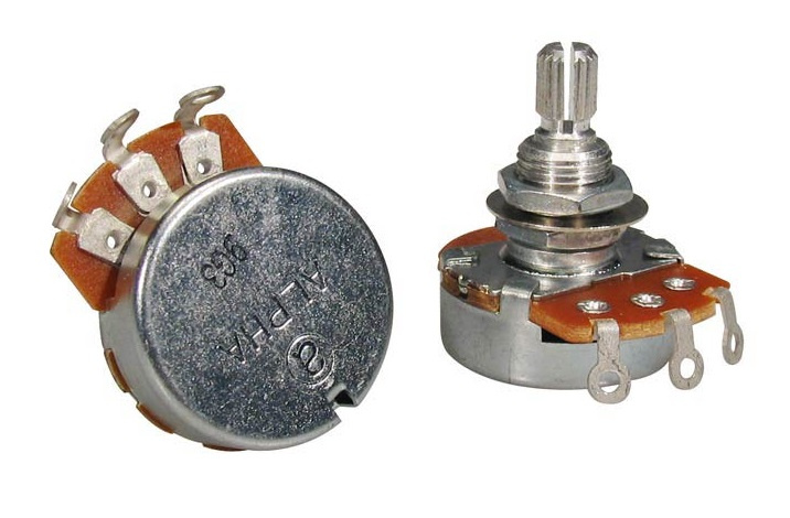 Alpha Pot 500K Linj�r Ton Litet Hus - Split Shaft