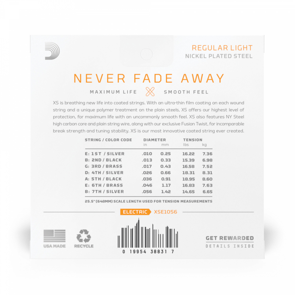 Daddario XSE1056 10-56 Electric 7-str