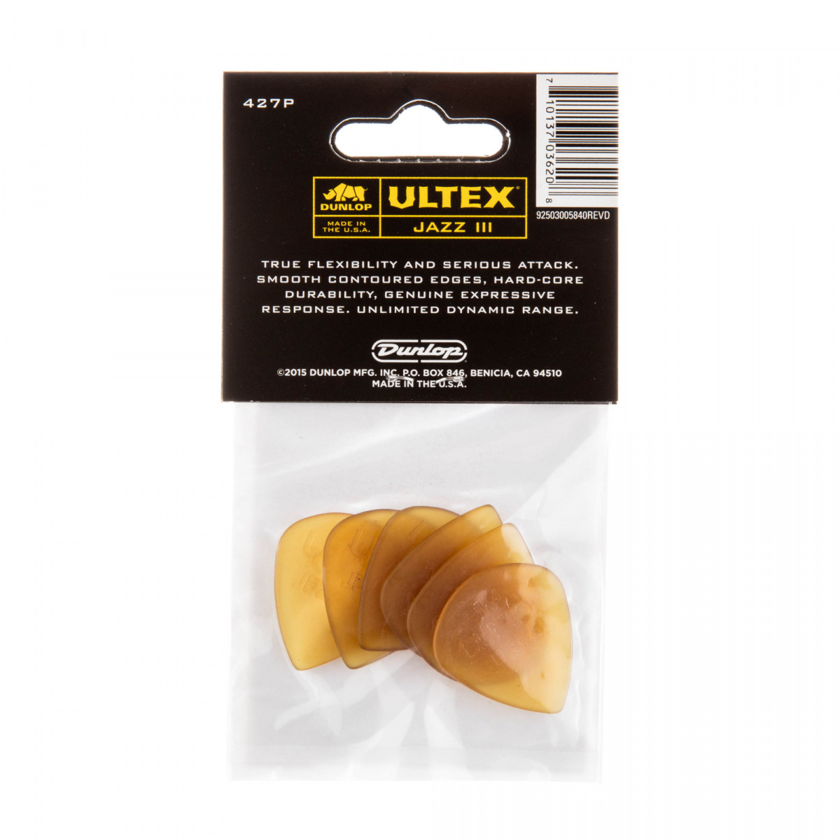 Dunlop Ultex Jazz III 1.38mm  [6-pack]