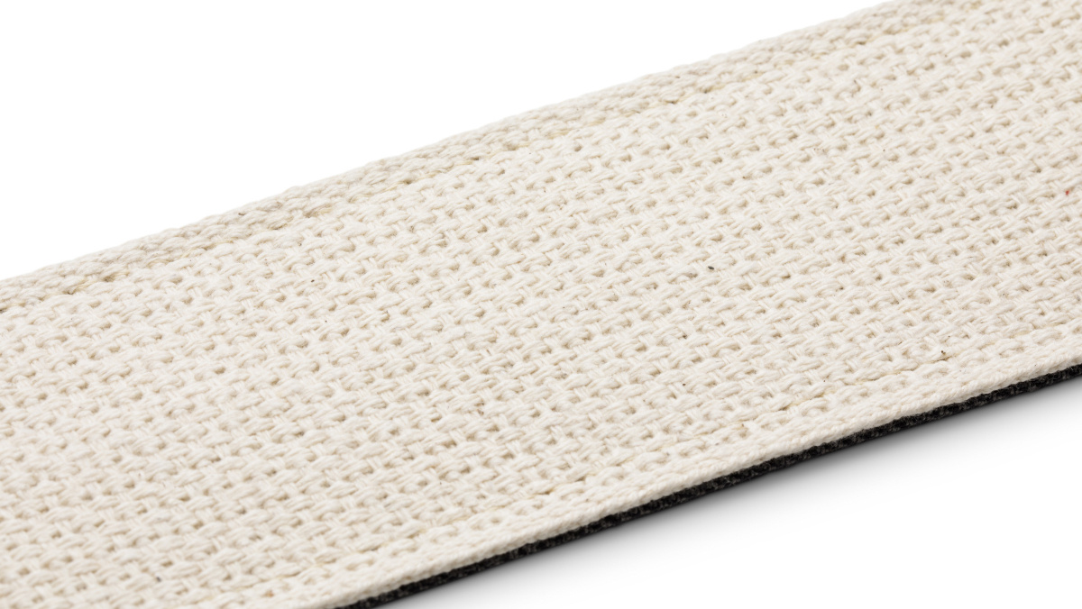 Taylor Vegan Guitar Strap - Herringbone Hemp Cotton Black