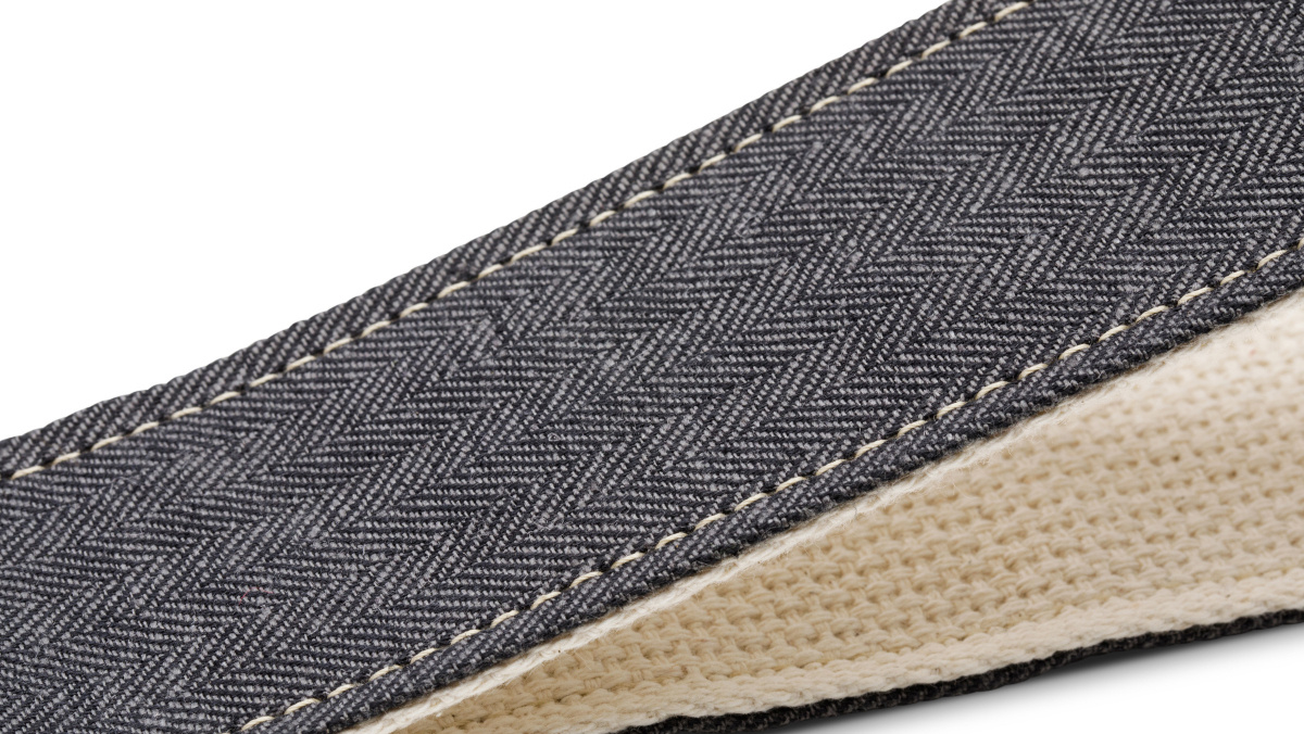 Taylor Vegan Guitar Strap - Herringbone Hemp Cotton Black