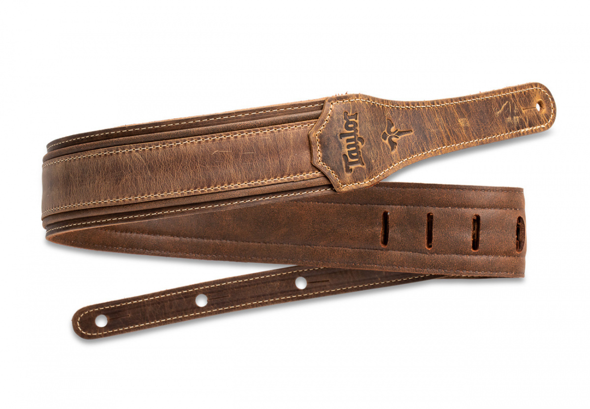 Taylor Wings Distressed Leather Strap - Dark Brown
