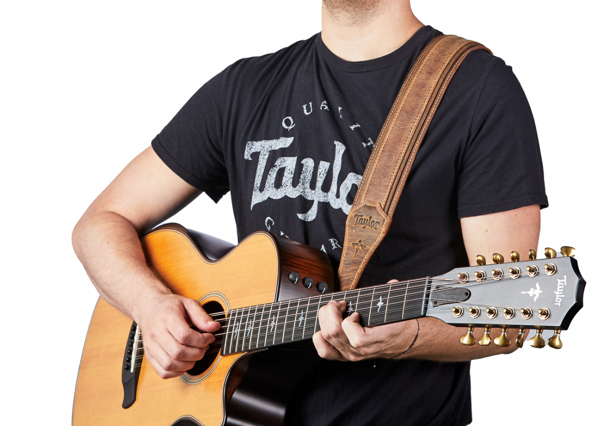 Taylor Wings Distressed Leather Strap - Dark Brown