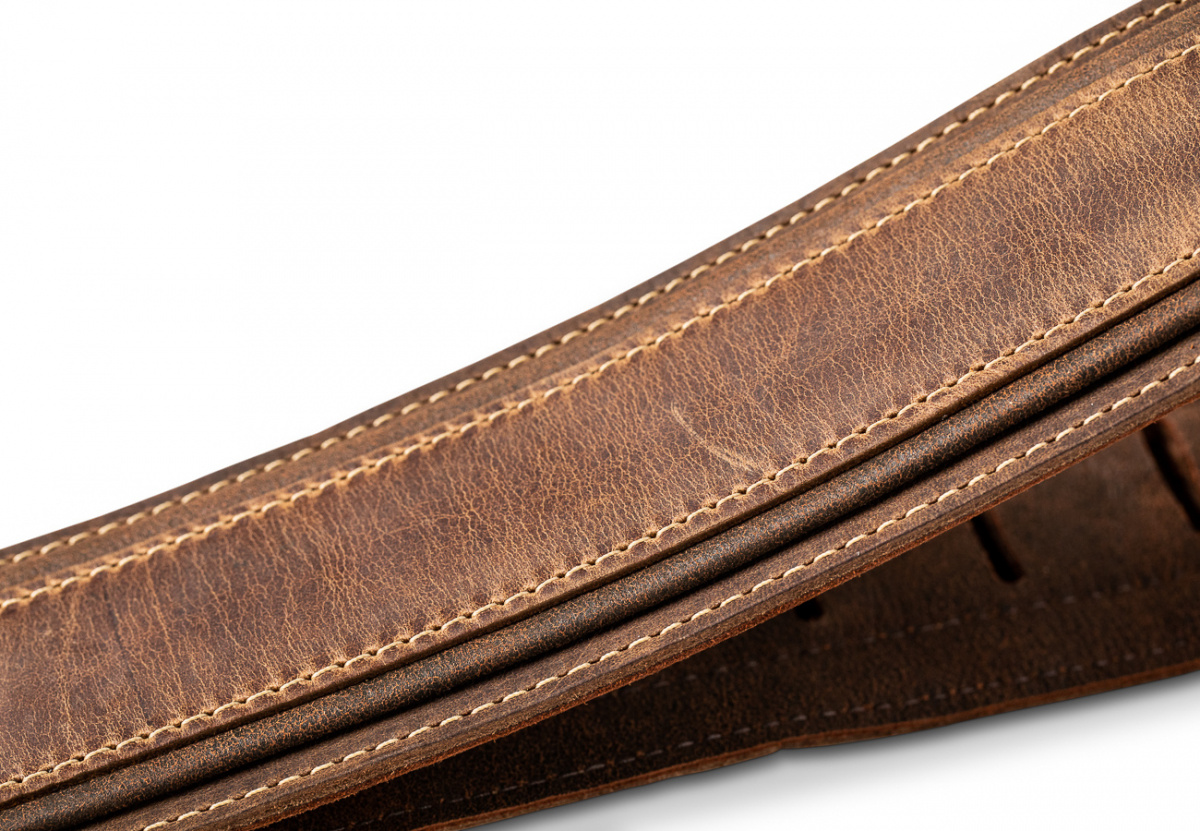 Taylor Wings Distressed Leather Strap - Dark Brown