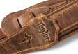 Taylor Wings Distressed Leather Strap - Dark Brown