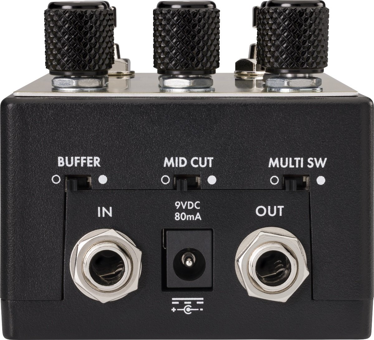 Baksidan av en Fender Pugilist V2 Distpedal
