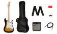 Squier Sonic Stratocaster Pack - 2-Color Sunburst Elgitarrpaket från Squier