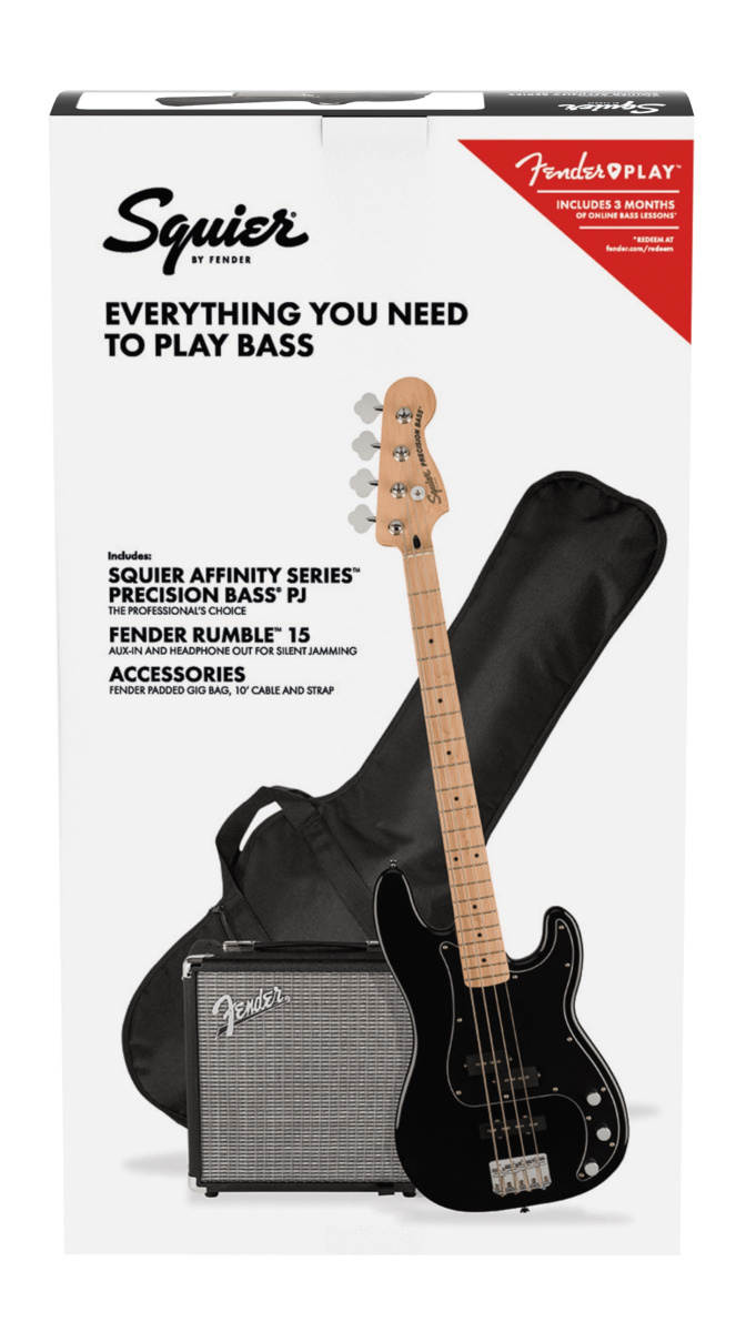 Squier Affinity Precision Bass PJ Pack - Black