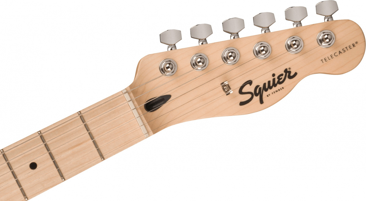 N�rbild p� Squier Sonic Telecasters l�nnhals och greppbr�da