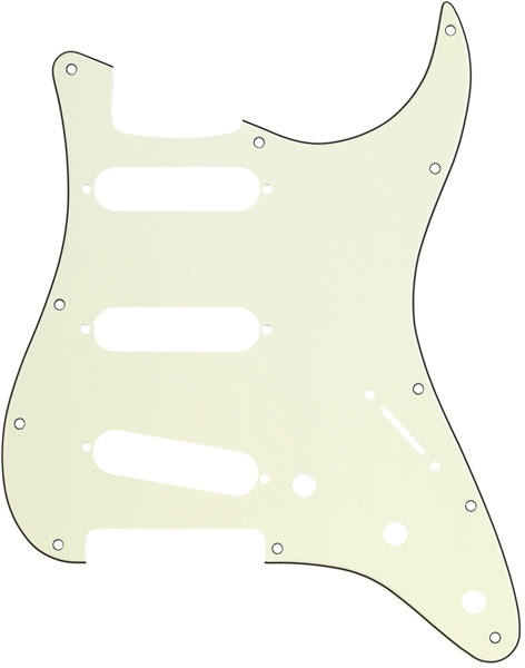 Fender Plektrumskydd SSS 11-h�l - Mint Green