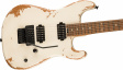Charvel Pro Mod SD1 HH FR - Weathered White Närbild på Charvel Pro-Mod SD1 HH FR i Weathered White