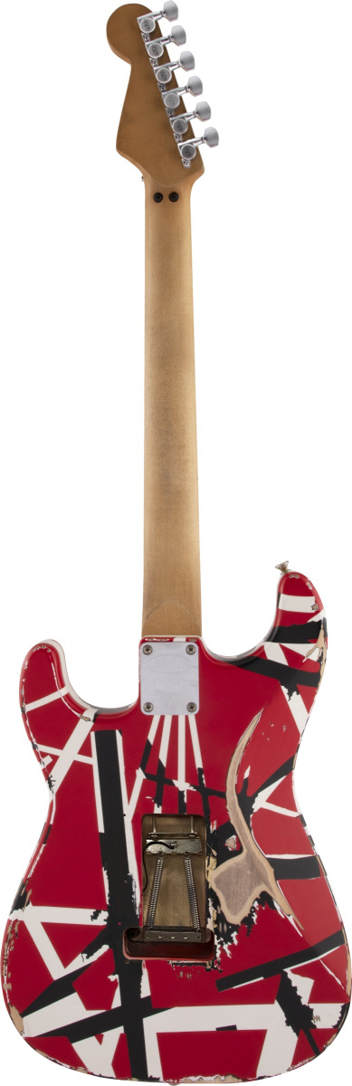Baksidan av en EVH Striped Series Frankenstein Frankie elgitarr