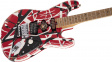 EVH Striped Series Frankie Närbild på kroppen av en EVH Striped Series Frankenstein Frankie elgitarr