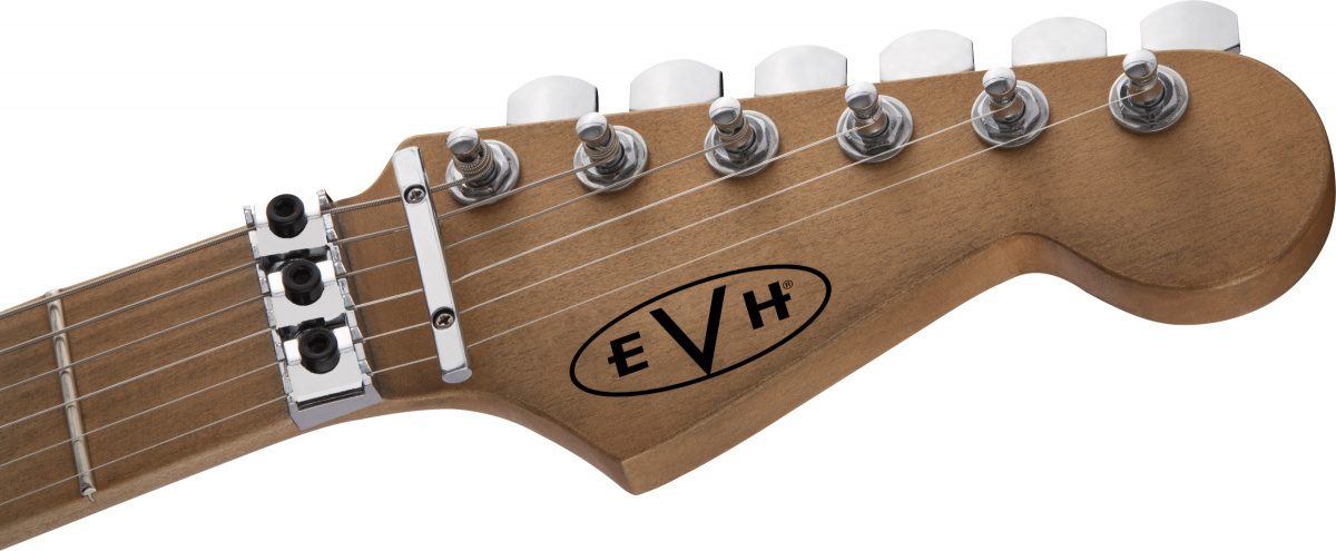 Headstock p� en EVH Striped Series Frankenstein Frankie elgitarr