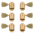 Gibson MH-20 Deluxe Tuning Machines Gold Bild på alla 6 stämskruvar i guld