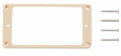 Gibson PR-15 Pickup Mounting Ring (1/8, Neck) (Cream) Pickupram creme med skruvar