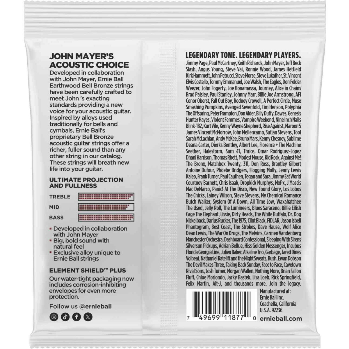 Ernie Ball Earthwood Bell Bronze 12-54