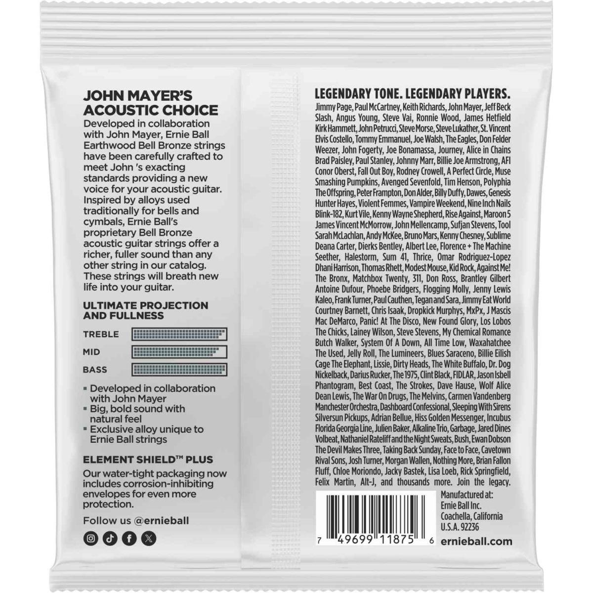 Ernie Ball Earthwood Bell Bronze 11-52