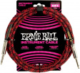 Ernie Ball 6394 Instrumentkabel - 3m Ernie Ball 6394 3 meter lång instrumentkabel i svart-rött tyg
