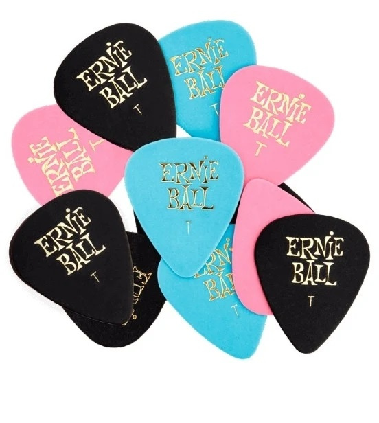 Ernie Ball 9176 Plektrumpaket med 12 plektrum i tunn tjocklek
