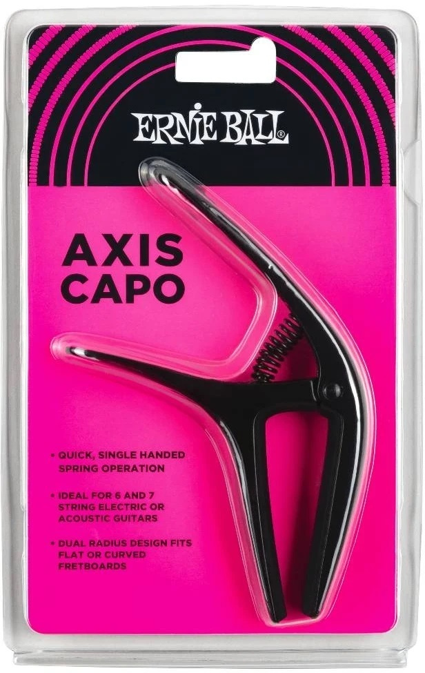 Ernie Ball Axis capo i svart finish