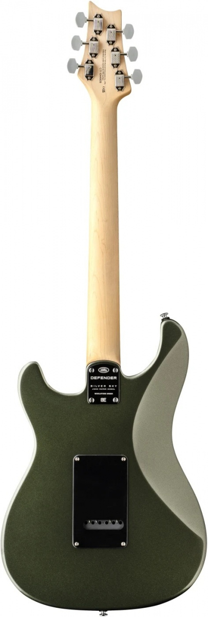PRS SE Silver Sky Defender Woolstone Green sett bakifrån