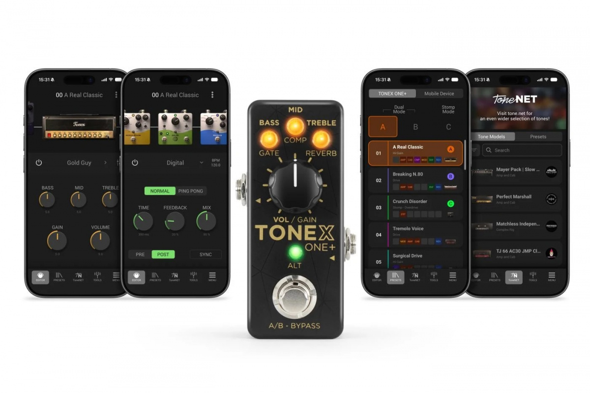 IK Multimedia ToneX One+ gitarrpedal med Bluetooth