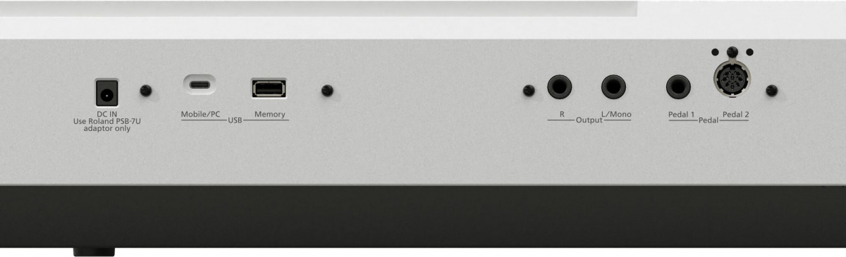 Roland FP-40 anslutningar USB-C Bluetooth