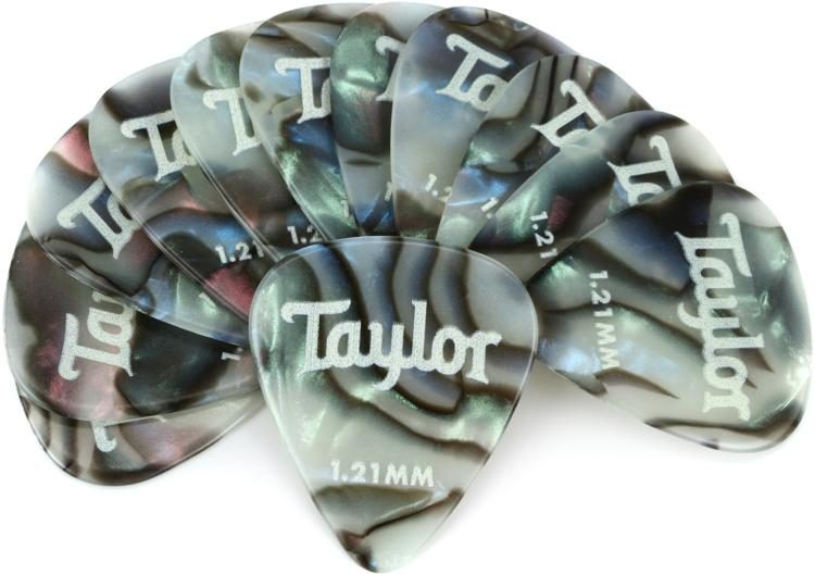 Taylor Celluloid 351 Abalone Plektrum 1.21 [12-pack]